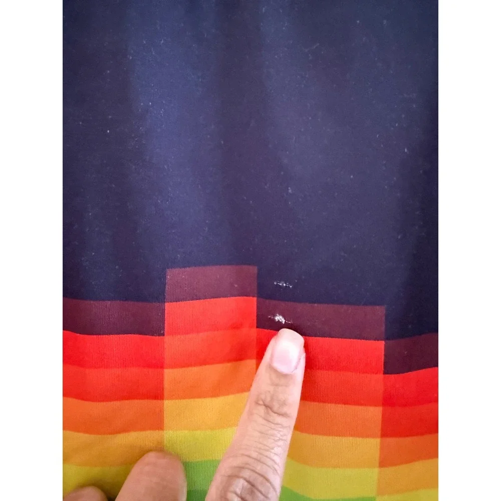 Hawaiis Finest Kids Basketball Jersey Black Rainbow Pixel Gradient Size M